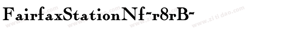 FairfaxStationNf-r8rB字体转换