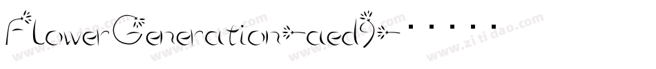 FlowerGeneration-aed9字体转换