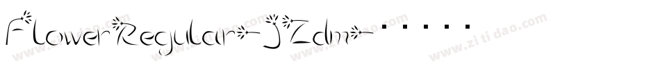 FlowerRegular-JZdm字体转换