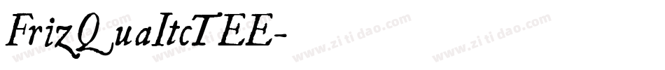 FrizQuaItcTEE字体转换