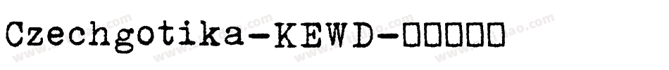 Czechgotika-KEWD字体转换