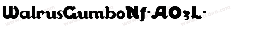 WalrusGumboNf-A0zL字体转换