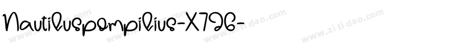 Nautiluspompilius-X7JG字体转换