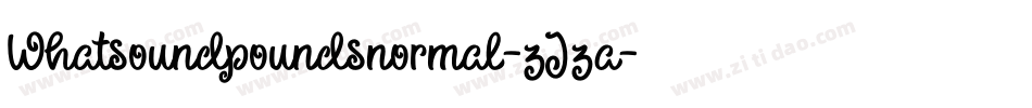 Whatsoundpoundsnormal-zJza字体转换