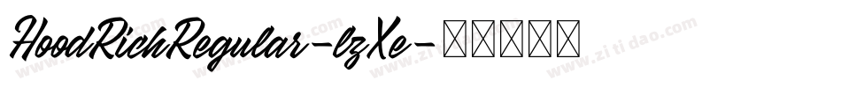 HoodRichRegular-lzXe字体转换
