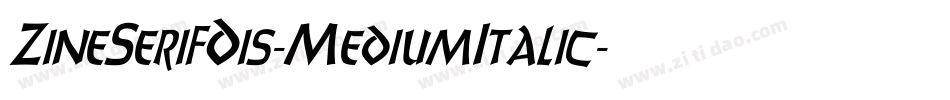 ZineSerifDis-MediumItalic字体转换