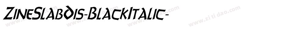 ZineSlabDis-BlackItalic字体转换