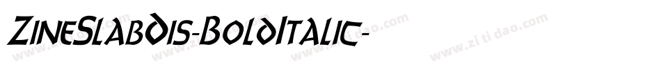ZineSlabDis-BoldItalic字体转换