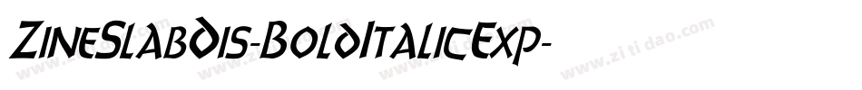 ZineSlabDis-BoldItalicExp字体转换