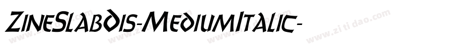 ZineSlabDis-MediumItalic字体转换