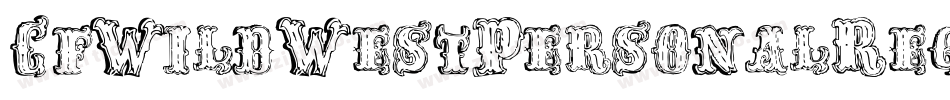 CfWildWestPersonalRegular-qVl2字体转换