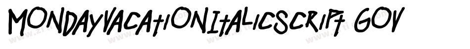 MondayVacationItalicScript-GOv4P字体转换