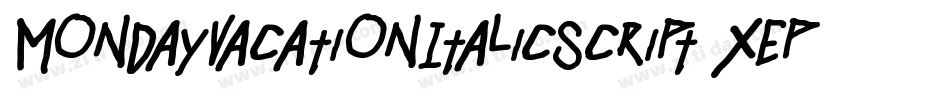MondayVacationItalicScript-xePK字体转换 MondayVacationItalicScript-xePK字体转换