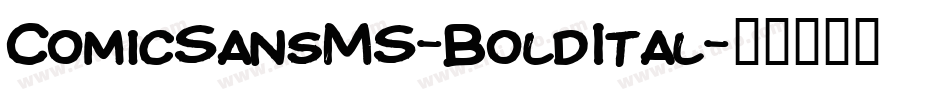 ComicSansMS-BoldItal字体转换