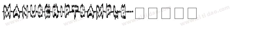 ManuscriptSample字体转换