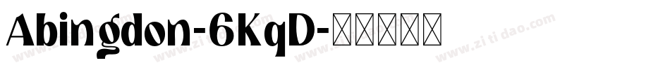 Abingdon-6KqD字体转换