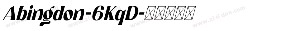 Abingdon-6KqD字体转换