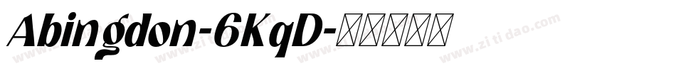 Abingdon-6KqD字体转换