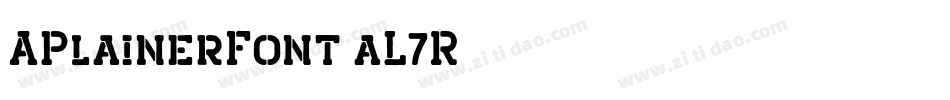 APlainerFont-aL7R字体转换