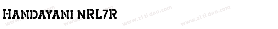 Handayani-nRL7R字体转换