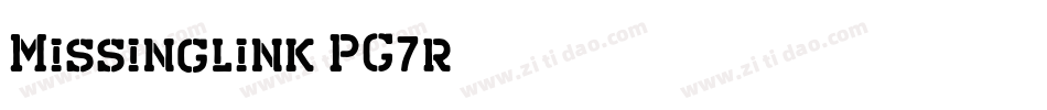 Missinglink-PG7r字体转换