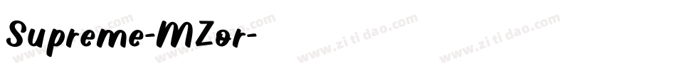 Supreme-MZor字体转换