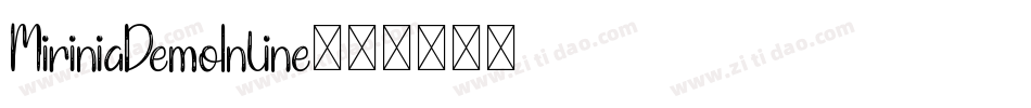 MiriniaDemoInline字体转换