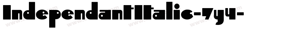 IndependantItalic-7y4字体转换