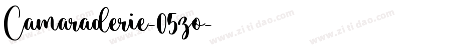 Camaraderie-05zo字体转换
