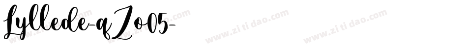 Lyllede-qZo05字体转换
