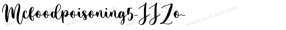 Mcfoodpoisoning5-JJZo字体转换