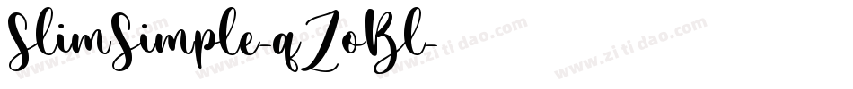 SlimSimple-qZoBl字体转换