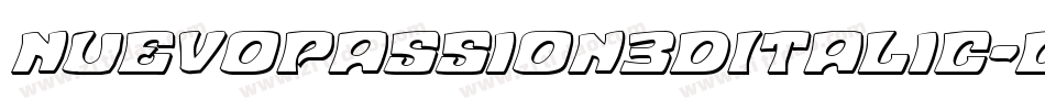 NuevoPassion3DItalic-Dl0m字体转换