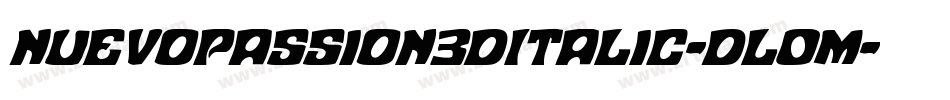 NuevoPassion3DItalic-Dl0m字体转换