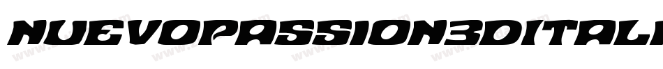 NuevoPassion3DItalic-Dl0m字体转换