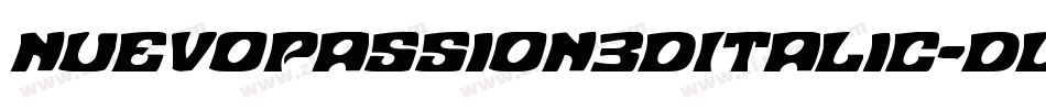 NuevoPassion3DItalic-Dl0m字体转换