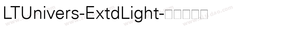 LTUnivers-ExtdLight字体转换