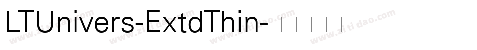 LTUnivers-ExtdThin字体转换