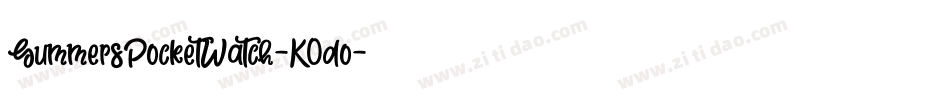 SummersPocketWatch-K0do字体转换