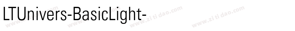 LTUnivers-BasicLight字体转换