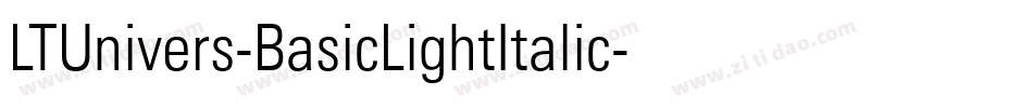 LTUnivers-BasicLightItalic字体转换