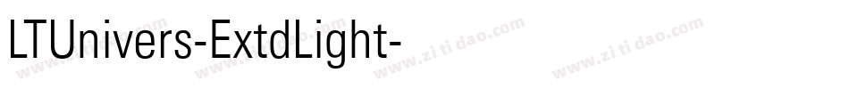 LTUnivers-ExtdLight字体转换