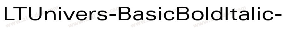 LTUnivers-BasicBoldItalic字体转换