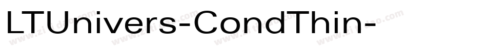 LTUnivers-CondThin字体转换