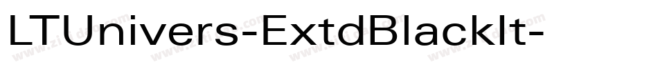LTUnivers-ExtdBlackIt字体转换
