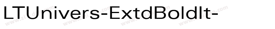 LTUnivers-ExtdBoldIt字体转换