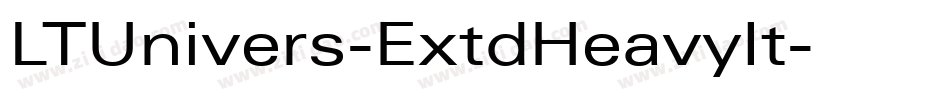 LTUnivers-ExtdHeavyIt字体转换