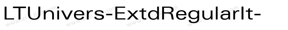 LTUnivers-ExtdRegularIt字体转换