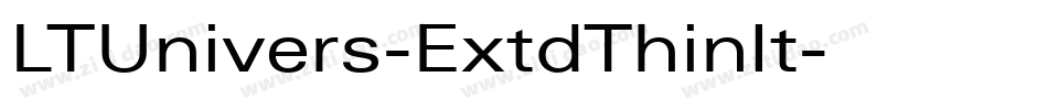 LTUnivers-ExtdThinIt字体转换