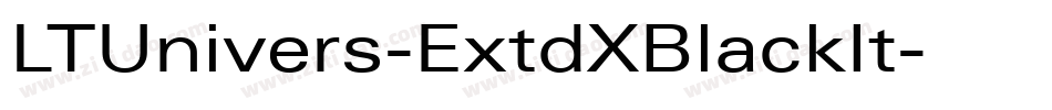 LTUnivers-ExtdXBlackIt字体转换
